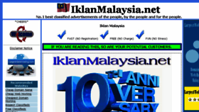 What Iklanmalaysia.net website looked like in 2016 (7 years ago)
