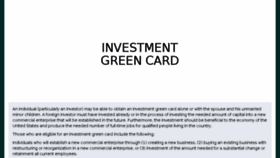 What Investmentgreencard.com website looked like in 2016 (7 years ago)