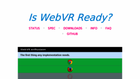 What Iswebvrready.org website looked like in 2016 (7 years ago)