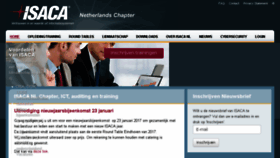 What Isaca.nl website looked like in 2016 (7 years ago)