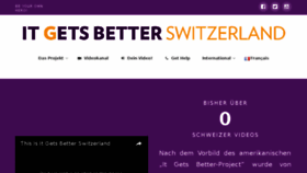 What Itgetsbetter.ch website looked like in 2016 (7 years ago)