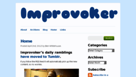 What Improvoker.com website looked like in 2016 (7 years ago)