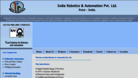 What Indiarobotics.com website looked like in 2016 (7 years ago)