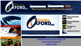 What Informationoxford.ca website looked like in 2016 (7 years ago)