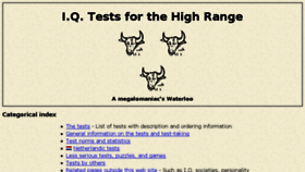 What Iq-tests-for-the-high-range.com website looked like in 2017 (7 years ago)