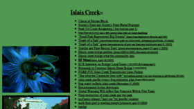 What Islaiscreek.org website looked like in 2017 (7 years ago)