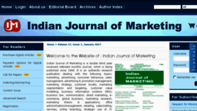 What Indianjournalofmarketing.com website looked like in 2017 (7 years ago)
