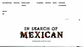 What Insearchofmexican.com website looked like in 2017 (7 years ago)