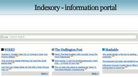 What Indexory.com website looked like in 2017 (7 years ago)