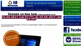 What Iqolympiada.sk website looked like in 2017 (7 years ago)