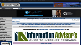 What Informationadvisor.com website looked like in 2017 (7 years ago)