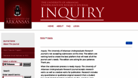 What Inquiry.uark.edu website looked like in 2017 (6 years ago)