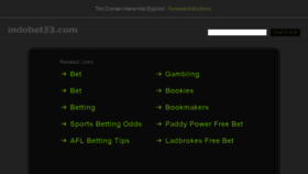 What Indobet33.com website looked like in 2017 (7 years ago)