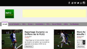 What Infosoccer.ca website looked like in 2017 (6 years ago)