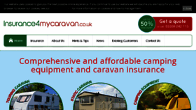 What Insurance4mycaravan.co.uk website looked like in 2017 (6 years ago)