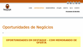 What Investornegocios.com.br website looked like in 2017 (6 years ago)