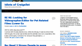 What Idiotsofcraigslist.com website looked like in 2017 (6 years ago)