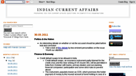 What Indiancurrentaffairs.blogspot.com website looked like in 2017 (6 years ago)
