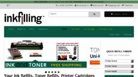 What Inkfilling.com website looked like in 2017 (6 years ago)