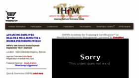 What Ihpm.org website looked like in 2017 (6 years ago)