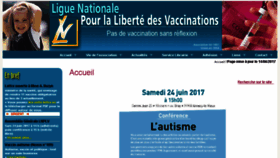 What Infovaccin.fr website looked like in 2017 (6 years ago)