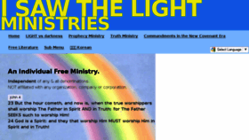 What Isawthelightministries.com website looked like in 2017 (6 years ago)