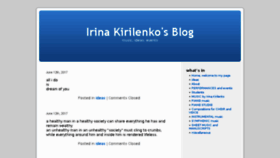 What Irinakirilenko.com website looked like in 2017 (6 years ago)