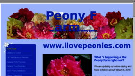 What Ilovepeonies.com website looked like in 2017 (6 years ago)