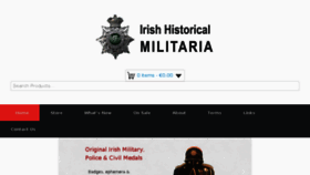 What Irishhistoricalmilitaria.com website looked like in 2017 (6 years ago)