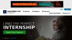What Internships.com website looked like in 2017 (6 years ago)