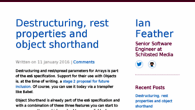 What Ianfeather.co.uk website looked like in 2017 (6 years ago)