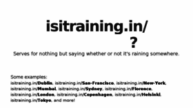 What Isitraining.in website looked like in 2017 (6 years ago)