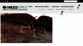 What Ineedspex.co.uk website looked like in 2017 (6 years ago)