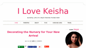 What Ilovekeisha.com website looked like in 2017 (6 years ago)
