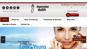 What Impressionsmedispa.com website looked like in 2017 (6 years ago)