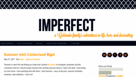 What Imperfectblog.com website looked like in 2017 (6 years ago)