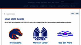 What Idahotickets.com website looked like in 2017 (6 years ago)