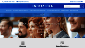 What Infoszfera.hu website looked like in 2017 (6 years ago)