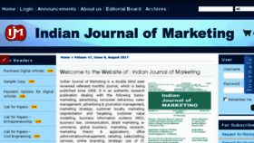 What Indianjournalofmarketing.com website looked like in 2017 (6 years ago)