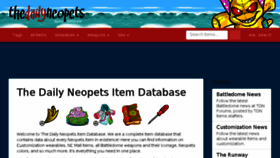 What Items.thedailyneopets.com website looked like in 2017 (6 years ago)
