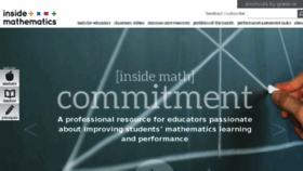 What Insidemathematics.org website looked like in 2017 (6 years ago)