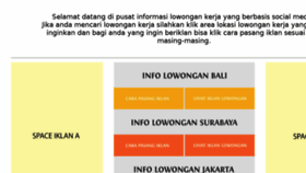 What Infolowonganbali.com website looked like in 2017 (6 years ago)