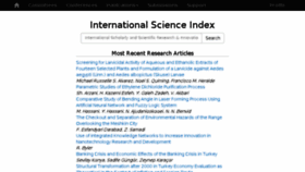 What Internationalscienceindex.org website looked like in 2017 (6 years ago)