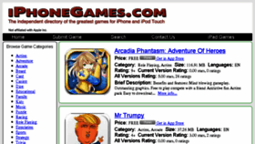 What Iphonegames.com website looked like in 2017 (6 years ago)
