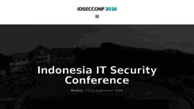 What Idsecconf.org website looked like in 2017 (6 years ago)
