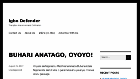 What Igbodefender.com website looked like in 2017 (6 years ago)