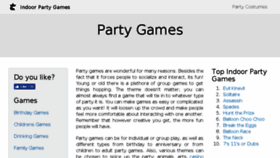 What Indoorpartygames.org website looked like in 2017 (6 years ago)
