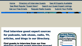 What Interviewguestsdirectory.com website looked like in 2017 (6 years ago)