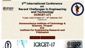 What Icrcet.org website looked like in 2017 (7 years ago)