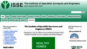 What Isse.org.uk website looked like in 2017 (6 years ago)